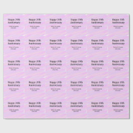 Happy 20th anniversary pink purple pastel name bol geschenkpapier