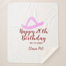 Happy 20th birthday pink cowboy girl name date sim sherpadecke