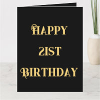 Happy 21. Geburtstag Gold Gelb 21 Jahre