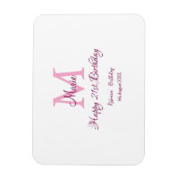 Happy 21. Geburtstag pink hinzufügen Name monogram
