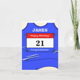 Happy 21. Geburtstagskarte für einen Läufer Karte