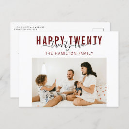 Happy 22 Typografy Foto Holiday Postkarte