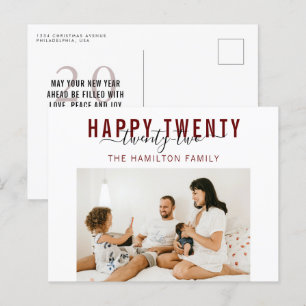 Happy 22 Typografy Foto Holiday Postkarte