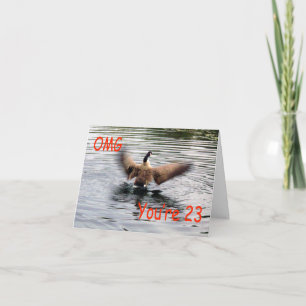 Happy 23. Geburtstag Gänseflattern Karte