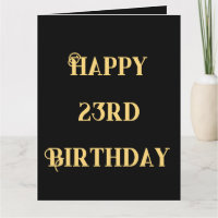 Happy 23. Geburtstag Gold Gelb 23 Jahre