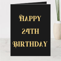 Happy 24. Geburtstag Gold Gelb 24 Jahre