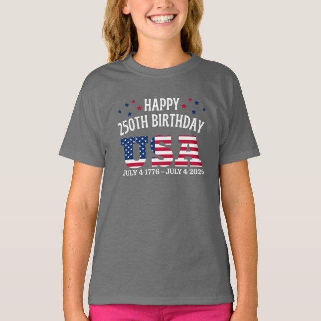 Happy 250th birthday USA T-Shirt (Vorderseite)
