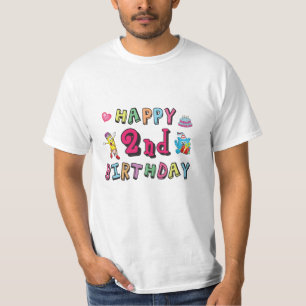 Happy 2. Geburtstag 2 Jahr b-Tag Überraschung T-Shirt