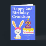 Happy 2. Geburtstag Grandson Karte<br><div class="desc">Eine niedliche Geburtstag-Karte für Ihren Enkel an seinem 2. Geburtstag.</div>