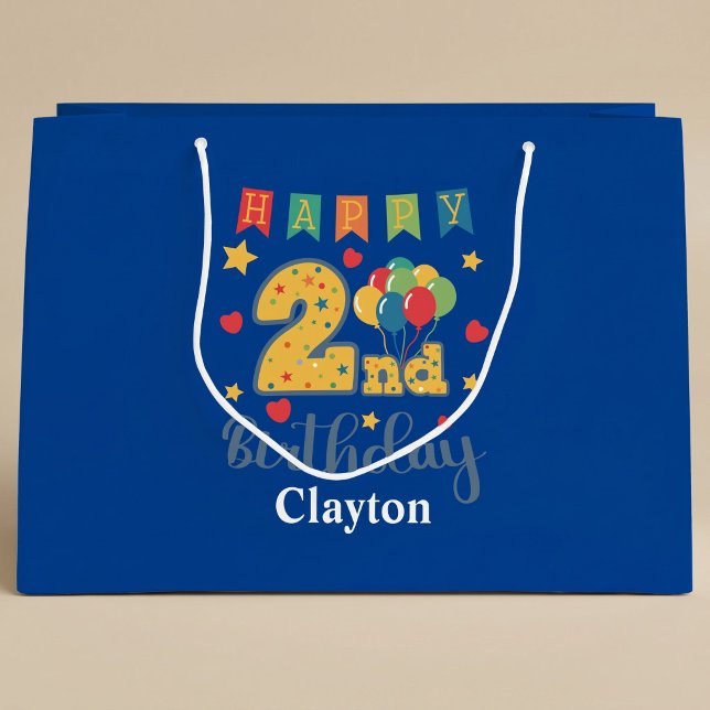 Happy 2. Geburtstag Große Geschenktasche Geschenktüte (Von Creator hochgeladen)