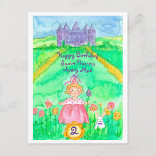 Happy 2. Geburtstag Princess Castle Postkarte