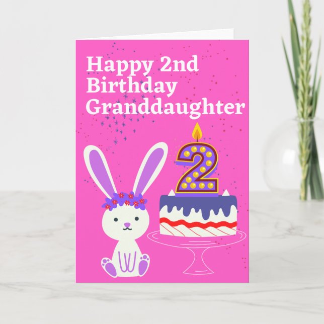 Happy 2. Geburtstagsgrandtochter Karte (Vorderseite)