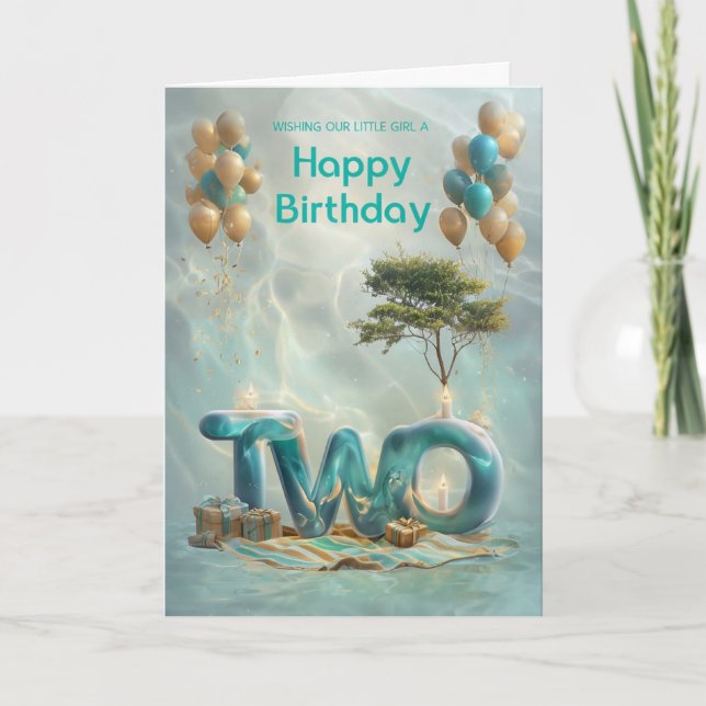 Happy 2. Geburtstagskarte Karte (Vorderseite)