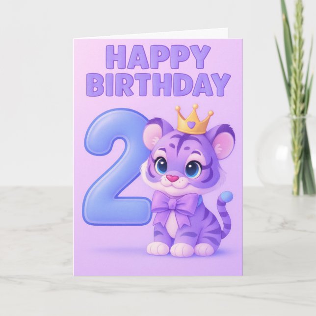 Happy 2. Geburtstagskarte Karte (Vorderseite)
