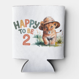 Happy, 2 Löwen Cub Geburtstagsparty Gunst zu sein Dosenkühler