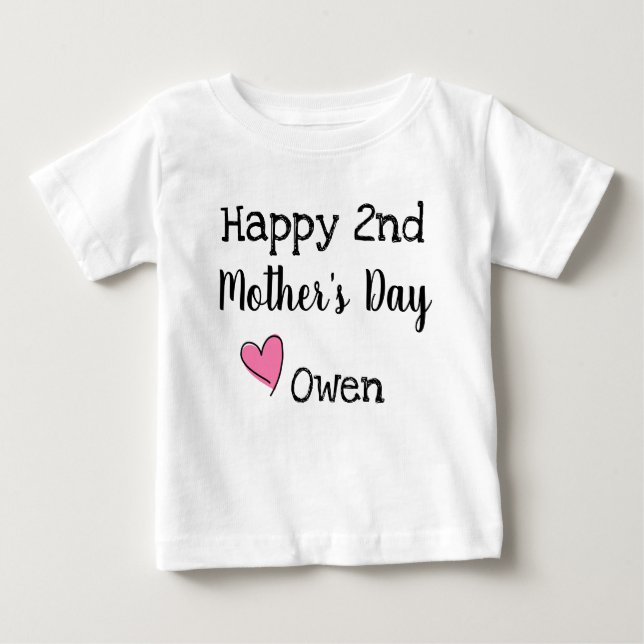 Happy 2. Mothers Day Shirt (Vorderseite)