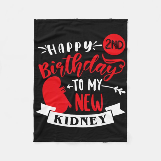 Happy 2nd Birthday To My New Kidney, Transplant An Fleecedecke (Vorderseite)