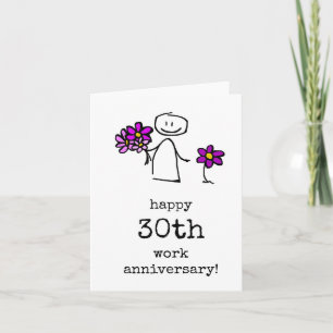 Happy 30th Work Anniversary Card Karte