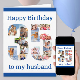 Happy 35. Geburtstag Husband 35 Foto Collage Karte