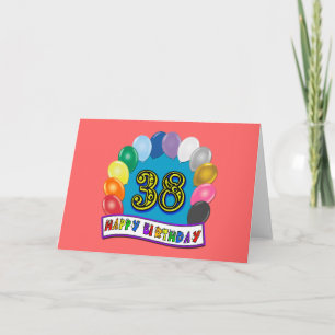 Happy 38. Geburtstag Ballon Arch Karte