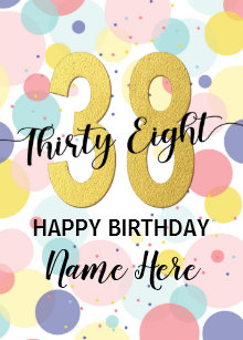 Schlichte Geburtstagskarte Mit Sonnenblumen Zum 38 Geburtstag