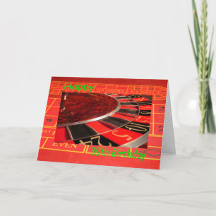 Happy 39th Birthday Roulette Wheel Karte