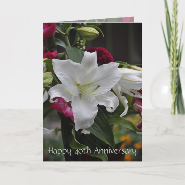 Happy 40th Anniversary Card von Janz Karte (Vorderseite)
