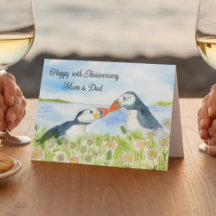 Happy 40th Anniversary Mom & Dad Puffins