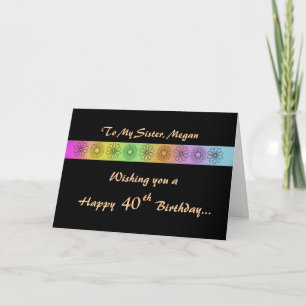 Happy 40th Customizable Birthday Card Karte