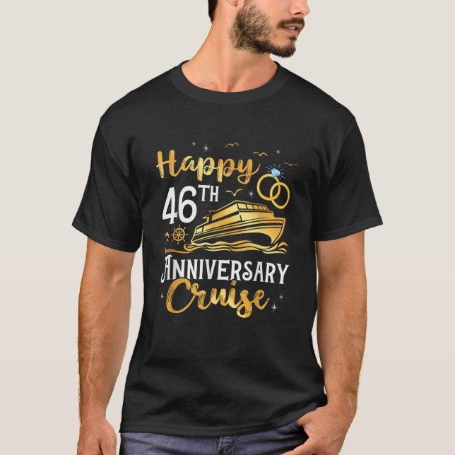 Happy 46th Anniversary Cruise Golden Wedding Trip  T-Shirt (Vorderseite)