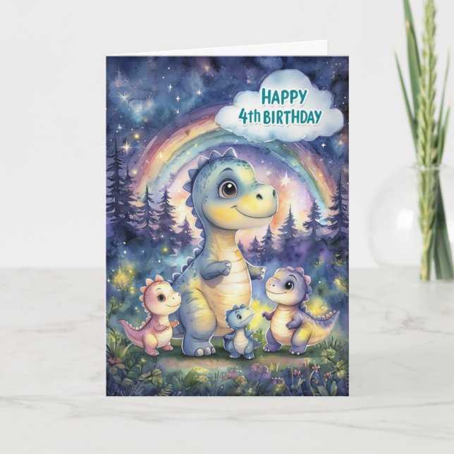 Happy 4. Geburtstagskarte Karte (Vorderseite)