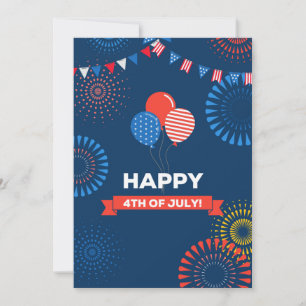 Happy 4. Juli Independence Day Card Einladung