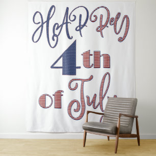 Happy 4. Juli Party Dekor US Flagge Wandteppich