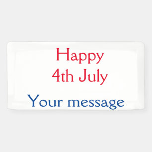 Happy 4. Juli Unabhängigkeitstag hinzufügen Namens Banner