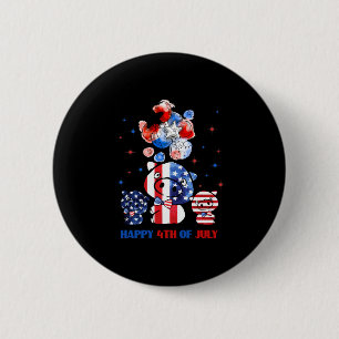 Happy 4th For July Button
