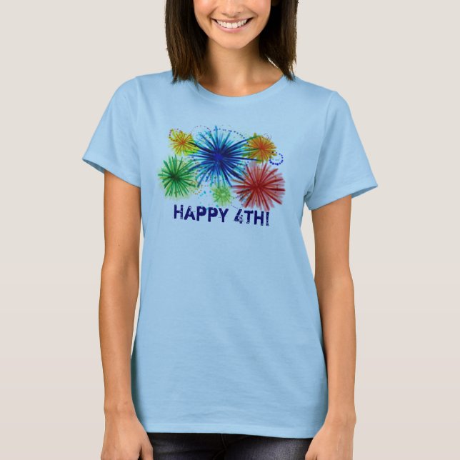 Happy 4th Ladys Shirt (Vorderseite)
