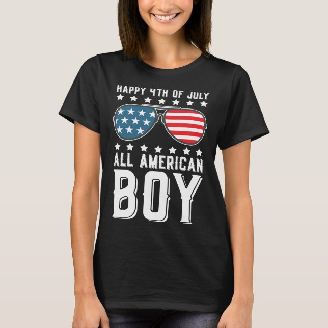 Happy 4th of July All American Boy T-Shirt (Vorderseite)