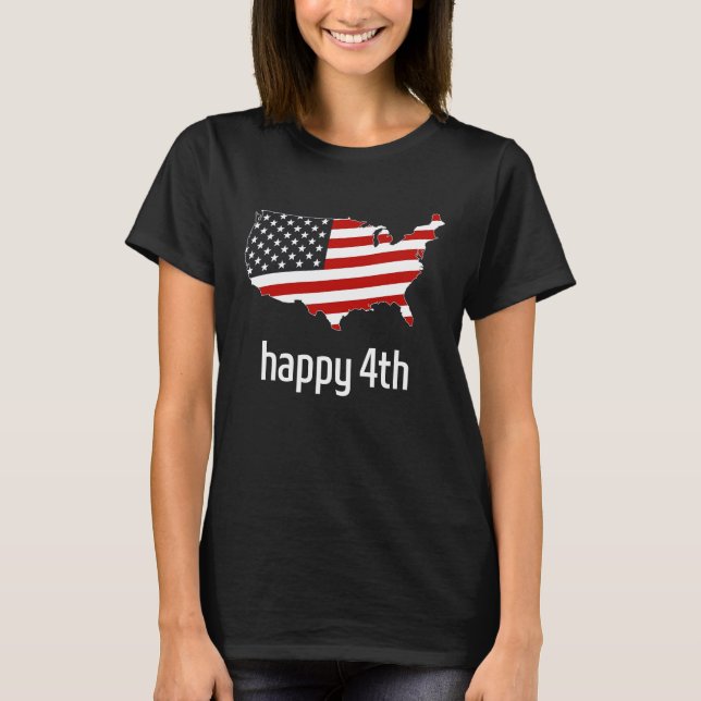 Happy 4th of July America T-Shirt (Vorderseite)