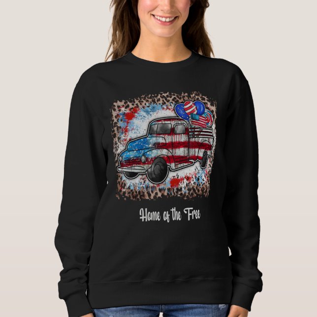 Happy 4th of July Home of the Free Red White Blue  Sweatshirt (Vorderseite)