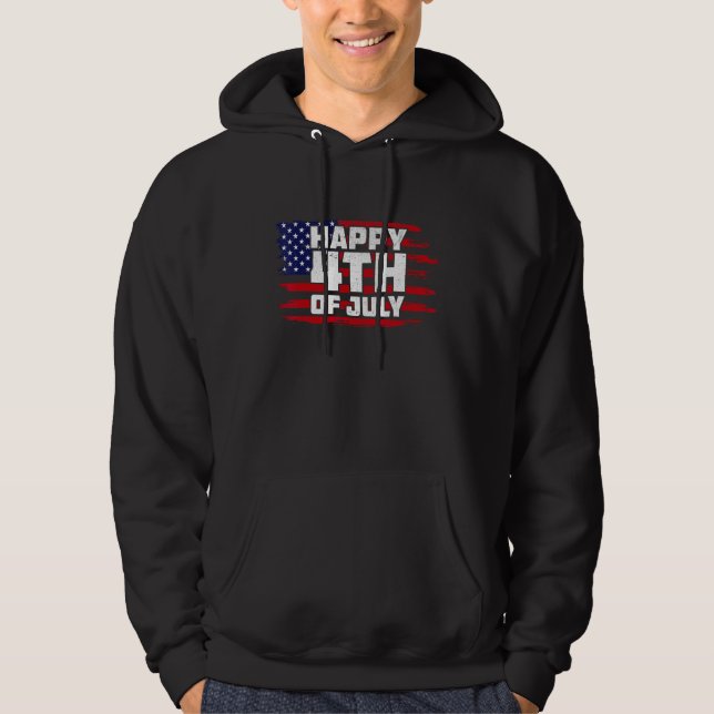 Happy 4th of July Patriotic American Independence  Hoodie (Vorderseite)