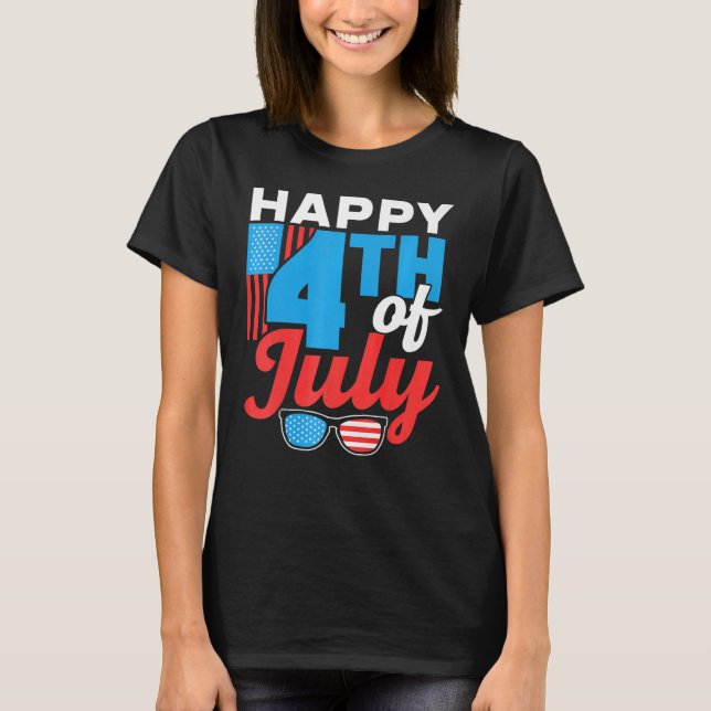 Happy 4Th Of July Patriotic Usa America Independen T-Shirt (Vorderseite)