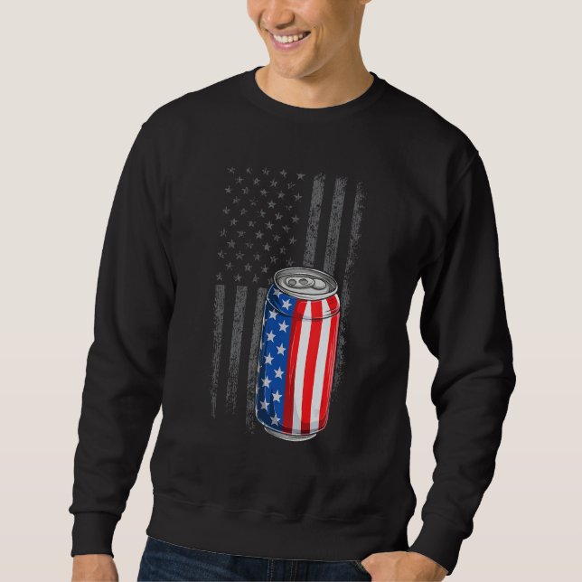 Happy 4th Of July US Flag Patriotic American Sweatshirt (Vorderseite)