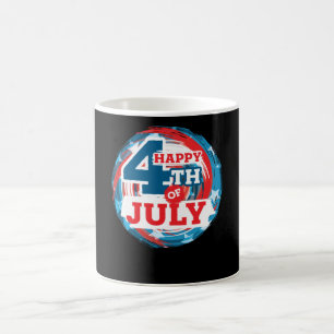 Happy 4th of July - USA flag Color Kaffeetasse