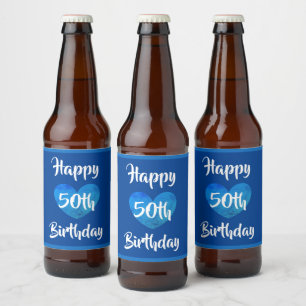 Happy 50. Geburtstag Bieretiketten von dalDesignNZ Bierflaschenetikett