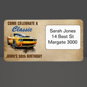 Happy 50. Geburtstag Klassisches Muskelauto