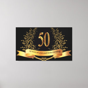 Happy 50. Hochzeitstag Canvas Prints Leinwanddruck