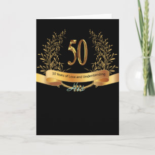 Happy 50. Hochzeitstag Grußkarren Karte