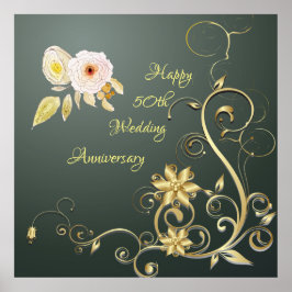 Happy 50. Hochzeitstag Poster