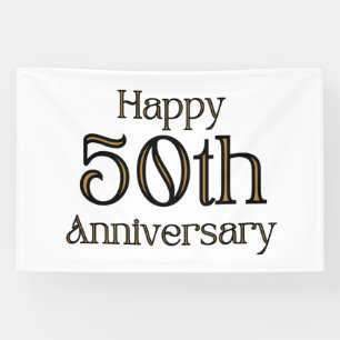 Happy 50 Jahre Jubiläum 4x6 Vinyl Banner