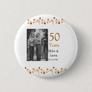 Happy 50. Jubiläum fügen Sie Pärchen Namen Datum H Button